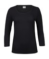 Dames T-shirt Strech 3-4 Mouw Tee Jays 460 Black